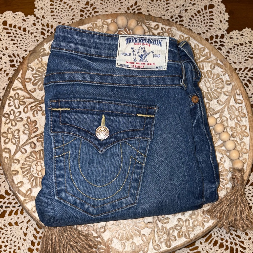 True Religion Women's Dark Blue Boot Cut Jeans